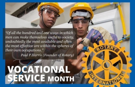 Januari månad är fokus på yrkestjänst inom Rotary